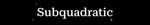 Subquadratic logo